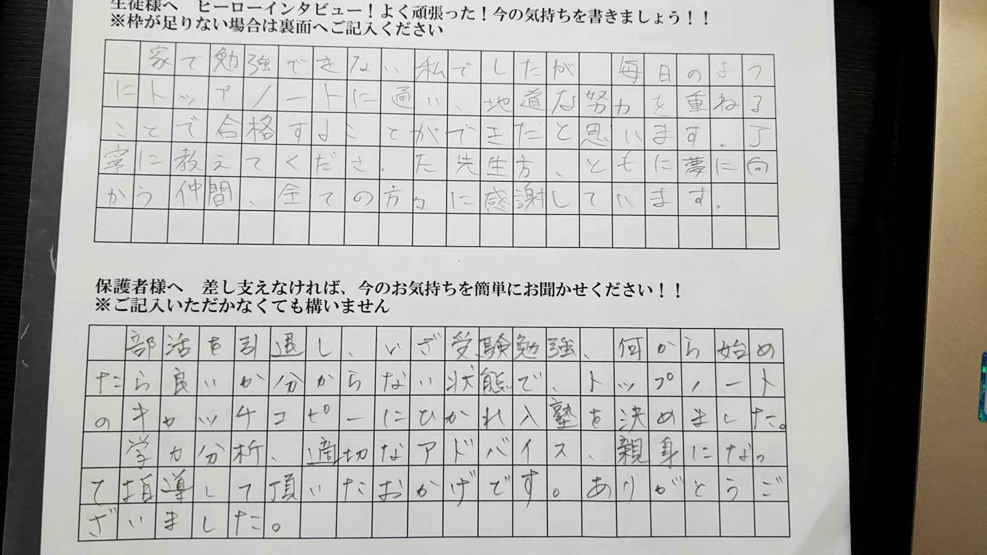岩手医大医学部医学科合格！